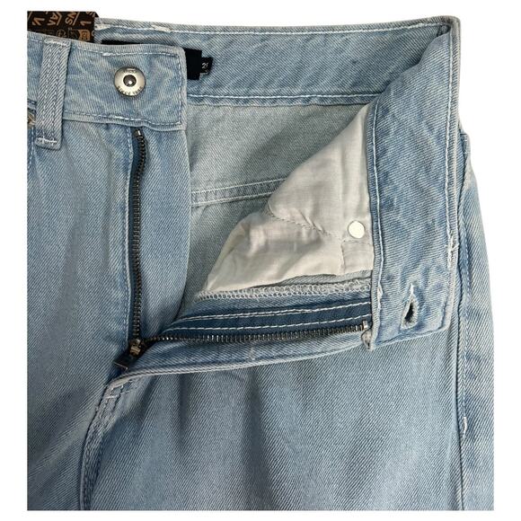 Vans Baggy Jeans Womens 26 Blue Light Wash Sirelle High Rise Hippie Skater Boho - Picture 9 of 15